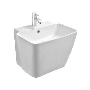 One Piece Basin with Integrated Half Pedestal – 495 x 415 x 380 mm